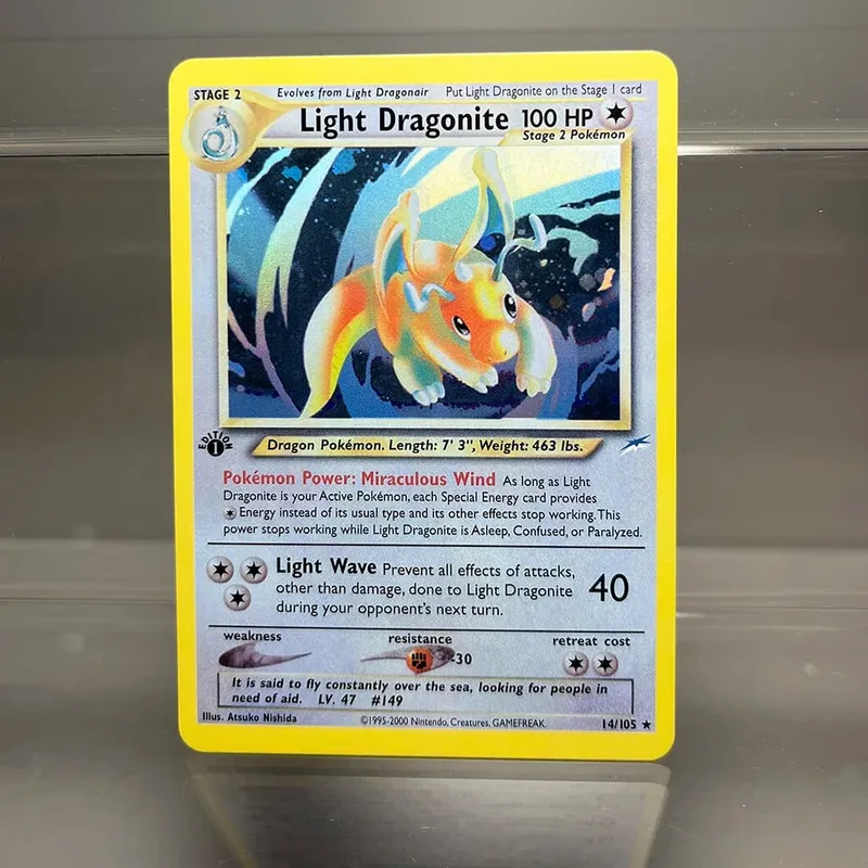 Neo destino charizard ptcg cartão de coleção única 1ª edição 1996 tyranitar gengar cartão pkm cartões proxy brinquedos presentes