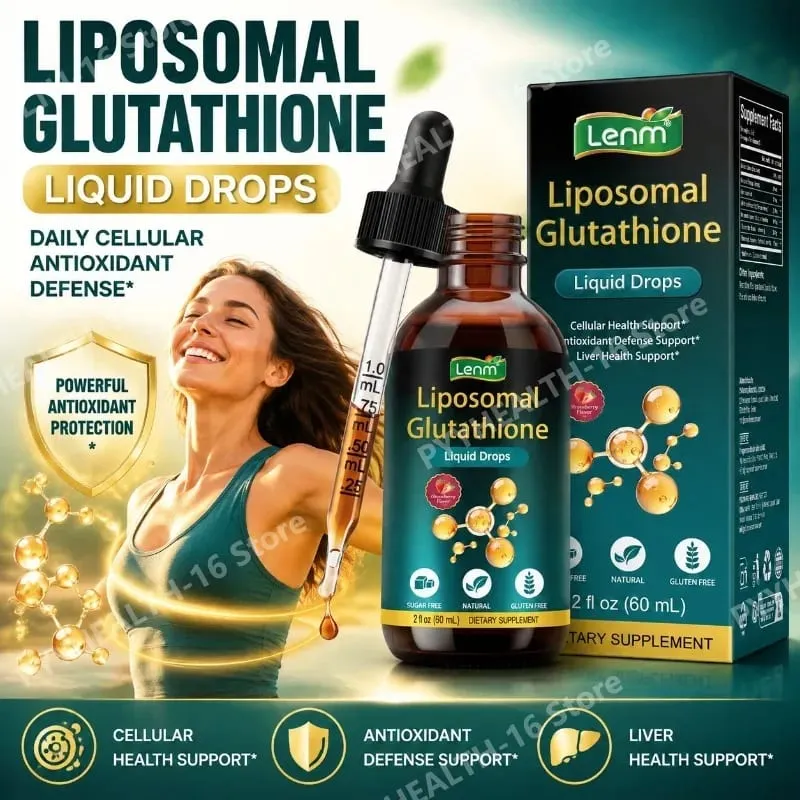 Lenm Liposomal Glutathione Liquid Drops Antioxidant Defense Support with Vitamin C and NAC Sugar Free and Gluten Free 60 ML — image 2