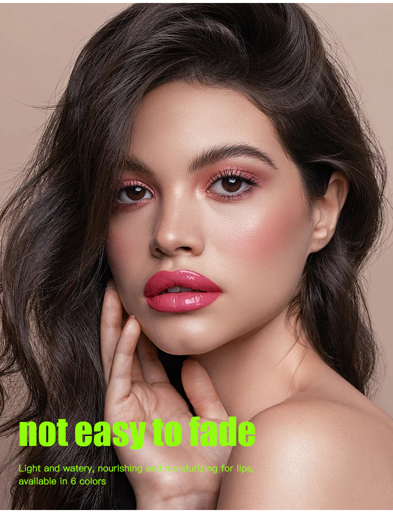 6-tone moisturizing lip gloss luminous oil lip gloss moisturizing transparent liquid lip gloss natural lip enhancer make lips