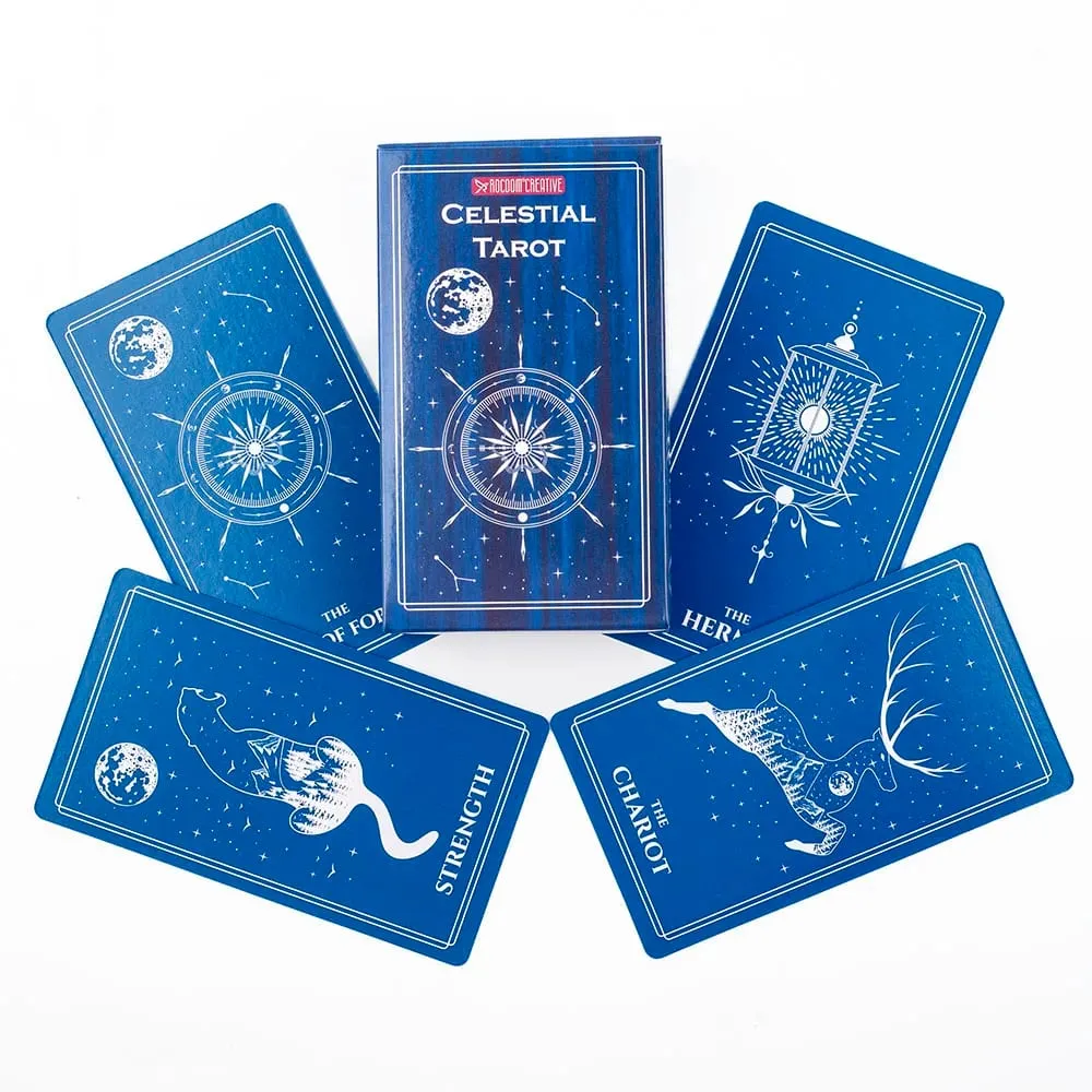 Tarô Celestial preenchido com a atmosfera misteriosa de corpos celestes cósmicos Divination Edition Deck Board Playing Games — image 4