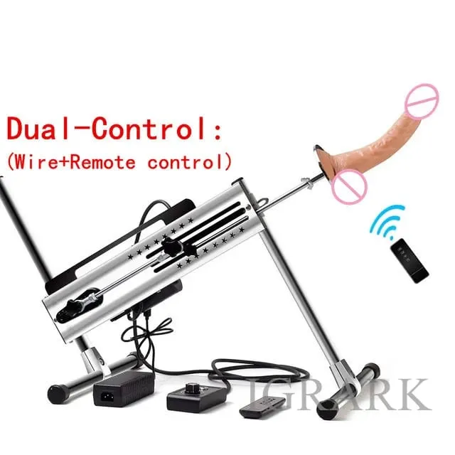 Máquina sexual silenciosa com/sem fio, controle duplo, 120w, ajustável, vac-u-lock, amor, 3-15cm, vibrador, brinquedos sexuais para mulheres