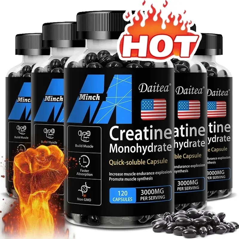 Daitea Creatine 3000 mg Monohydrate - Strength Muscle Performance Keto-Friendly Adult Nutritional Supplement