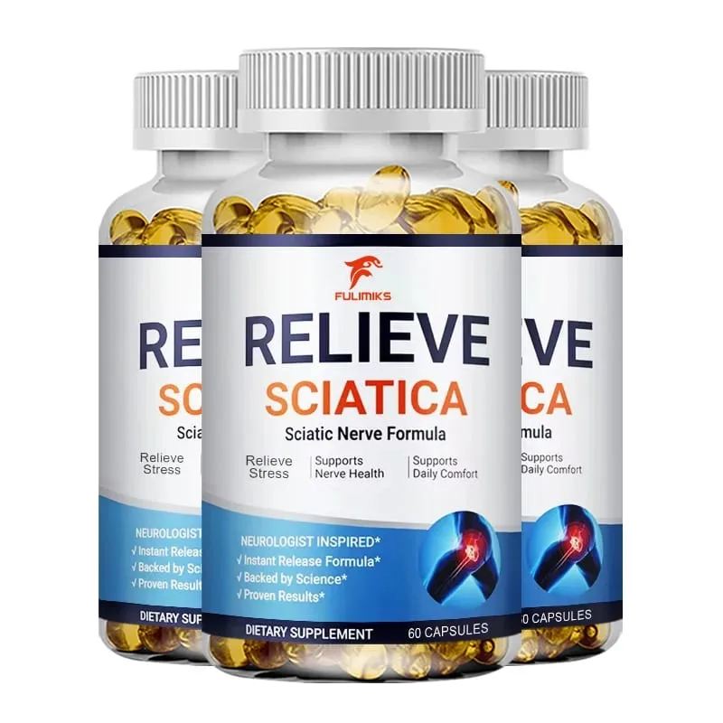 Relieve Sciatica Capsules - Helps Relieve Joint Pain Supports Daily Nervous System Bone & Nerve Health Balances Inflammation