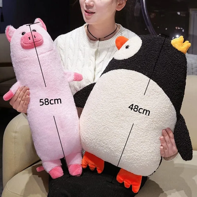 Oreiller en peluche série animaux, léopard, éléphant, pingouin, coussin en peluche, Kawaii, jouet de sommeil, décoration de maison, jouets, cadeaux d'anniversaire — image 8