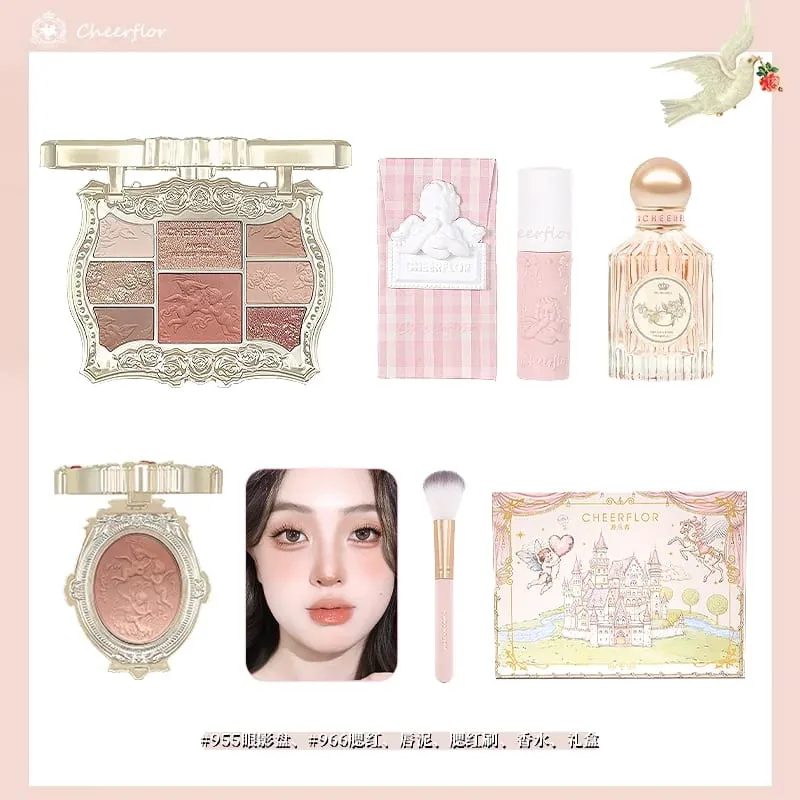Conjunto de caixa de presente de maquiagem cosméticos blush batom sombra paleta prático kit de maquiagem premium presente de aniversário para mulher gi — image 8