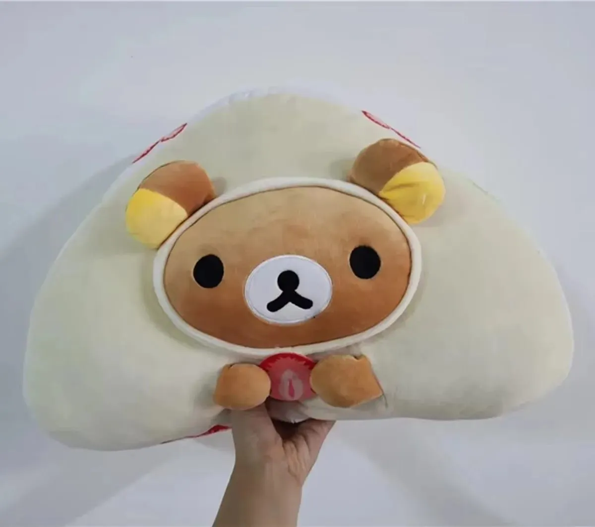 Bonito rilakkuma fruta sanduíche urso grande pelúcia pelúcia animais de pelúcia travesseiro almofada brinquedo boneca 40cm crianças presentes