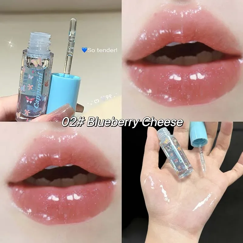 Hidratante Água Luz Lip Gloss Shimmer Transparente Geléia Espelho Lip Glaze Crystal Clear Hidratante Plumping Lip Gloss Maquiagem