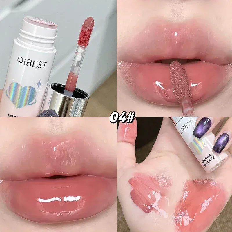 Liquid Lip Gloss Lipstick Glossy Finish High-Shine Lasting Moisturize Non-Stick Glassy Lip Glaze Makeup Lip Stain Pigment