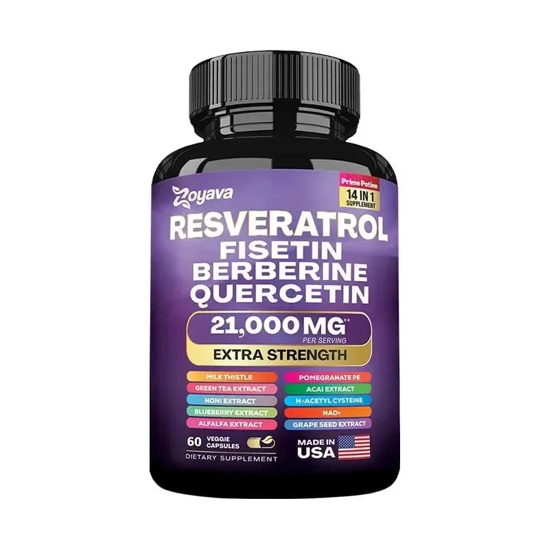 Cápsulas de Extrato de Resveratrol - Benefícios Imunidade Antioxidantes Saúde Cardiovascular Promove Pele Suave