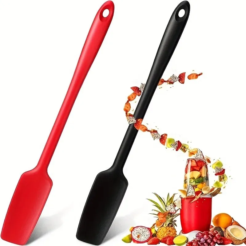 Espátula de silicone com cabo longo para cozinha, espátula raspadora de jarra, antiaderente, raspador de borracha, smoothies, liquidificadores, cozimento