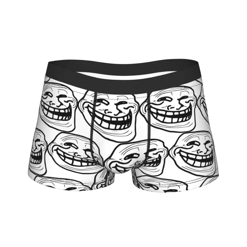 Rage comic trollfac tronco engraçado anime bolsa roupa interior venda quente padrão boxer breve confortável cuecas masculinas plus size