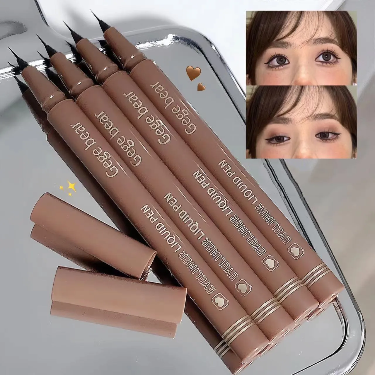 Caneta delineadora líquida Gege Bear, à prova d'água, à prova de manchas, maquiagem rápida e precisa, secagem rápida e suave, caneta para cílios inferiores — image 5