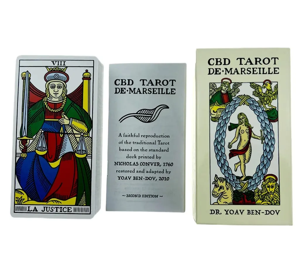 Baralho de tarô de Marselha, 12x6,5 cm, 78 peças, versão completa em inglês, jogo de tabuleiro de tarô mágico, cartas de tarô universais com instruções de papel