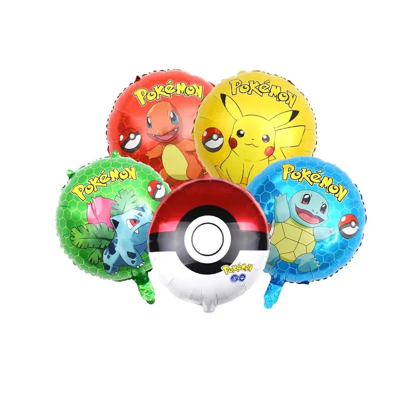 Pokemon festa de aniversário pratos descartáveis ​​pikachu tema toalha de mesa personagem balão decoração de aniversário chá de bebê suppli