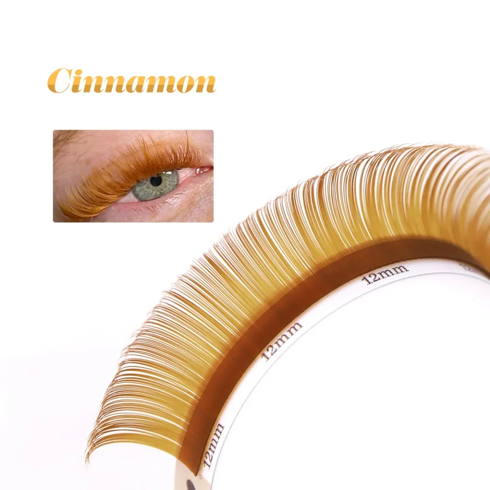 20 linhas c cc d curvado natural marrom volume russo cílios 7-15mm misto caxemira macio clássico marrom escuro extensões de cílios