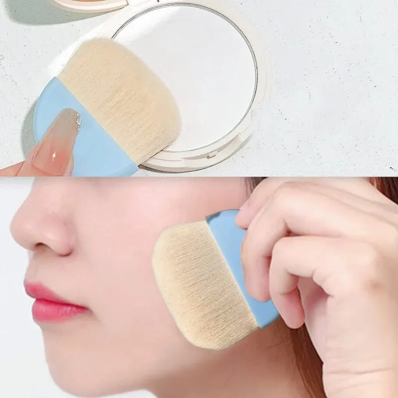 6 pçs mini pincéis de maquiagem conjunto com caixa portátil cosméticos pó fundação blush mistura corretivo compõem pincéis ferramenta de maquiagem