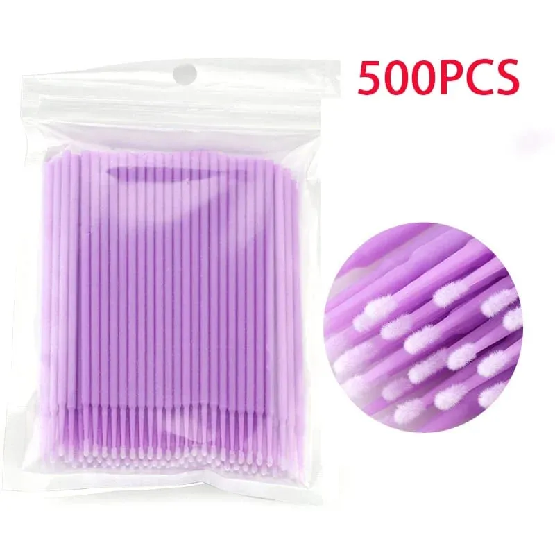500/1000PCS Eyelash Brushes Crystal Swab Microbrushes Eyelash Extension Brush Grafting Lash Removing Applicators Makeup Tool — image 15