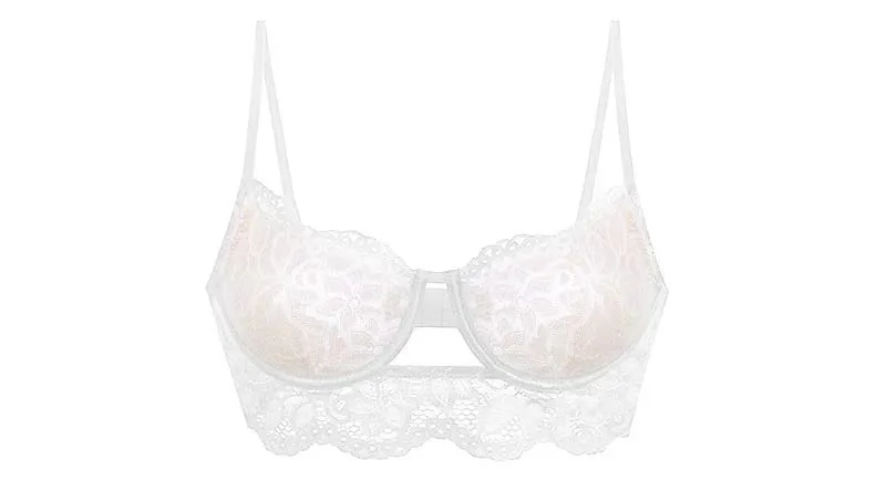 Conjunto de sutiã de renda francesa com arame macio push up para busto pequeno leve conforto anti flacidez lingerie au tamanhos moyisu-sexy ab