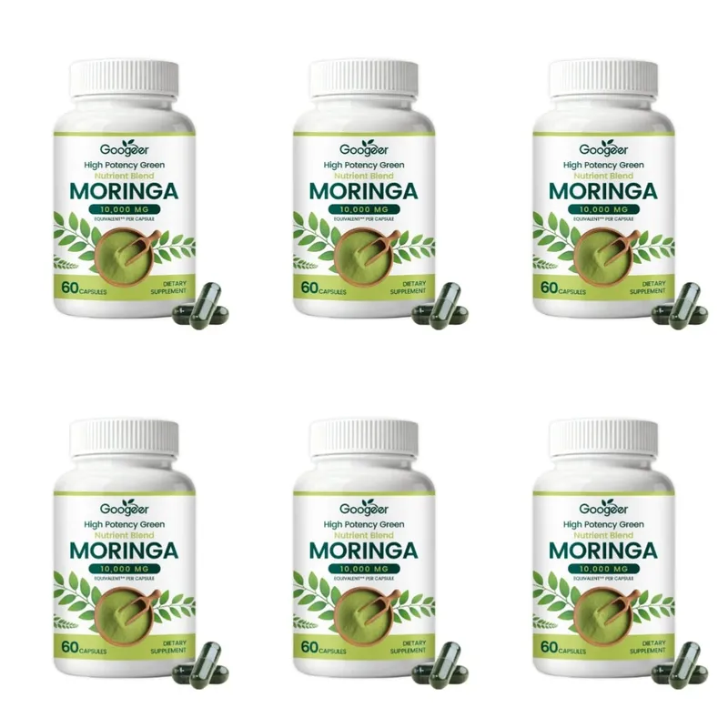 Suplemento de Moringa Premium com Extrato de Folha Natural Fórmula de Nutrição Herbal para Suporte Diário ao Bem-Estar 60 Cápsulas