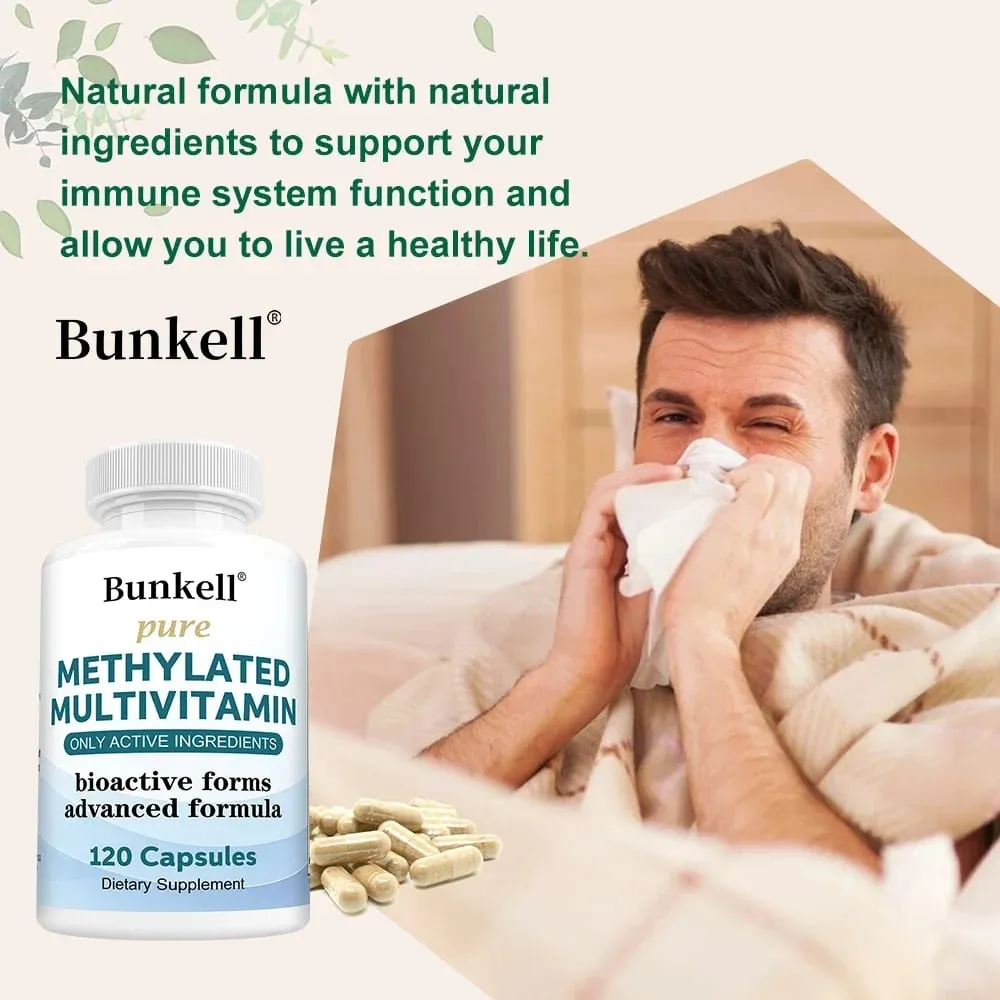 Suplemento multivitamínico metilado de alta potência com vitaminas C D B12 para apoiar a energia e o foco e manter a saúde do coração