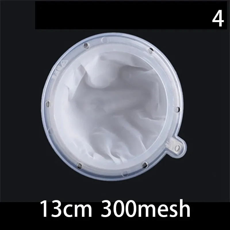 1pc 100/120/200/300/400/450 Mesh Nylon Filter Stainless Steel Funnel For Fruit Milk Traditional Chinese Medicine Oil White Wine