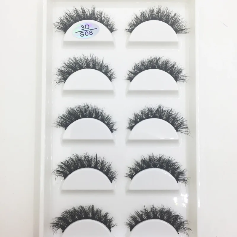 Natural 3d vison cílios postiços macios finos fofos cílios falsos maquiagem cílios beleza gato cilios 5 pares 15 estilos