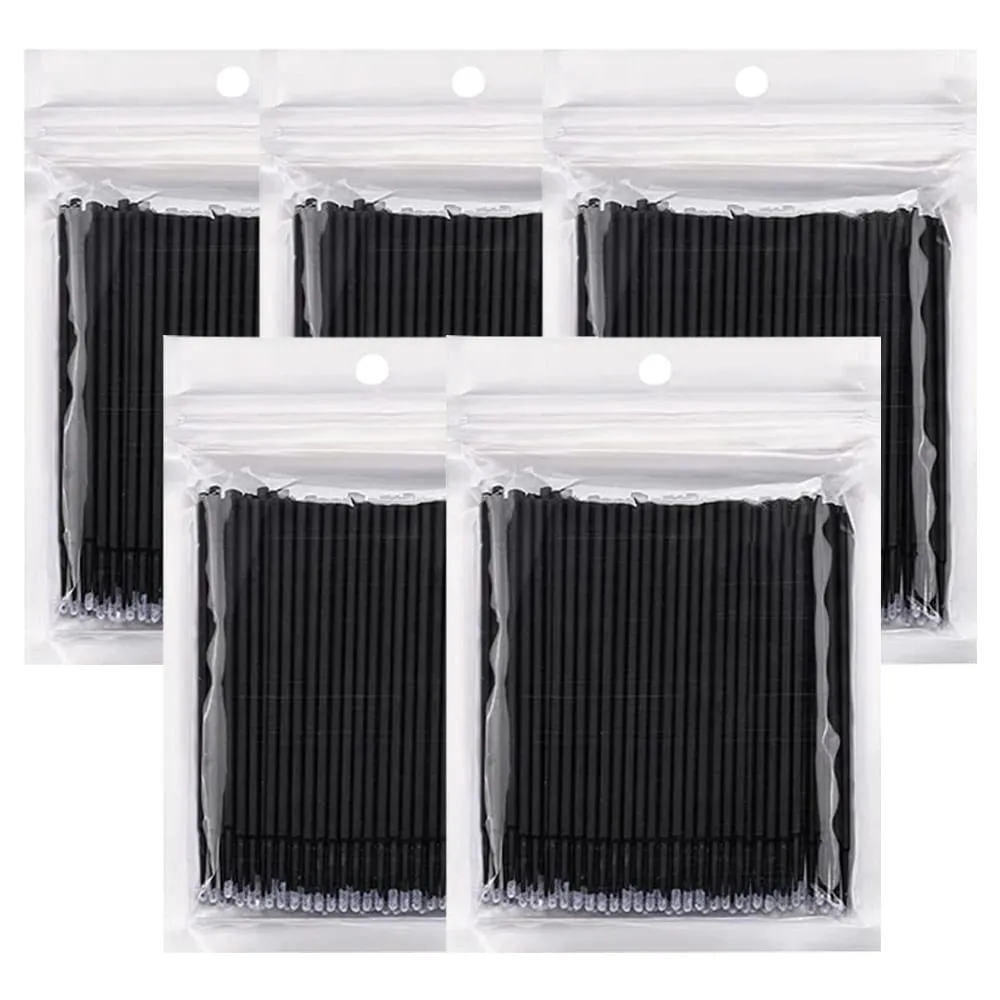 500/1000PCS Eyelash Brushes Crystal Swab Microbrushes Eyelash Extension Brush Grafting Lash Removing Applicators Makeup Tool — image 1