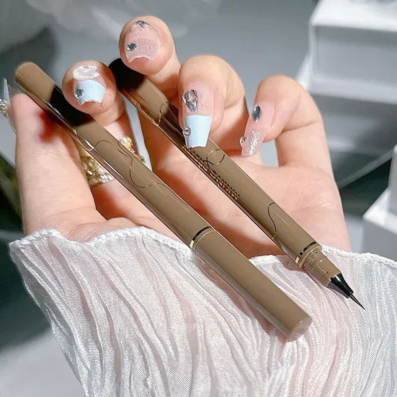 Caneta delineadora para cílios inferiores, ultrafina, preta, marrom, à prova d'água, duradoura, suave, delineador de olhos, lápis de olhos, ferramentas de maquiagem