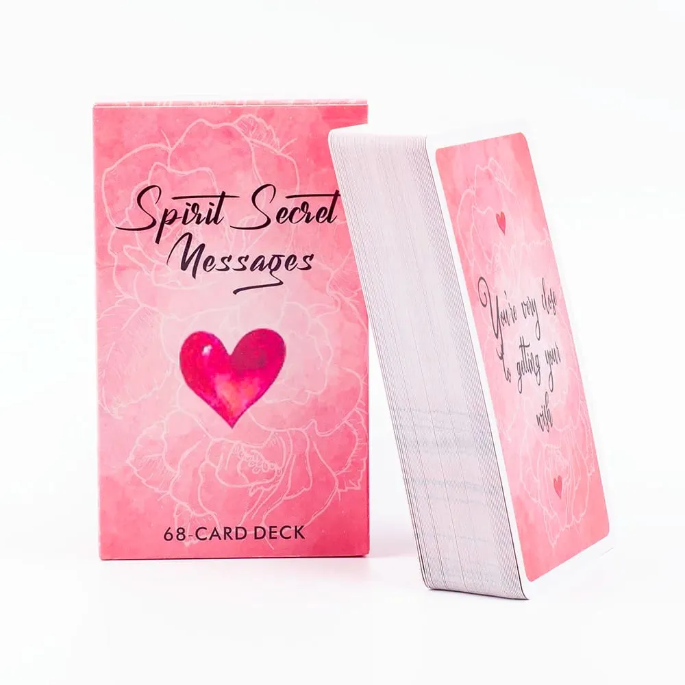 Spirit Secret Messages 68 Stück englische Version Oracle Divination Fate Game Deck Tarot Tisch Brettspiele Spielkarte 10,4 x 6,1 cm