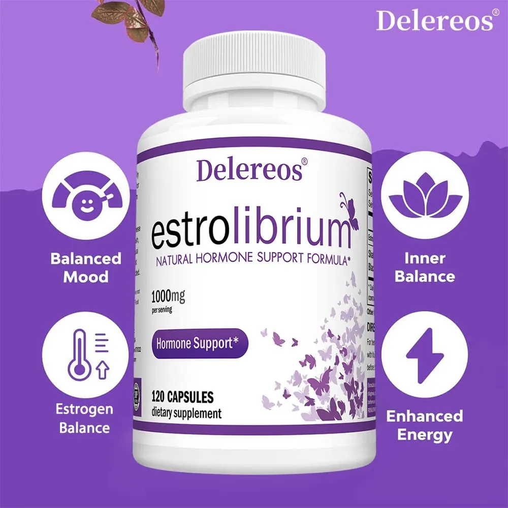 1000 mg de suporte hormonal - suplementos à menopausa para mulheres - apoia o equilíbrio hormonal natural, conforto e bem-estar mensal