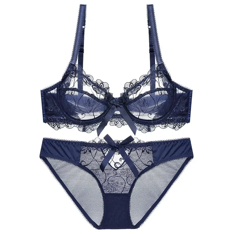 Bralette transparente não acolchoado para peitos pequenos, sutiã de renda ajustável ultrafino, conjunto de lingerie sexy com gola halter para mulheres BANERDANNI