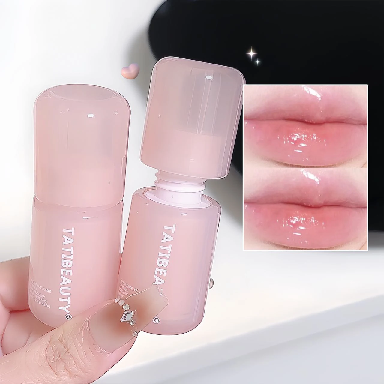 Espelho água brilho labial cristal geléia batom hidratante plumping hidratante colorido lábio matiz lábios cuidados maquiagem beleza
