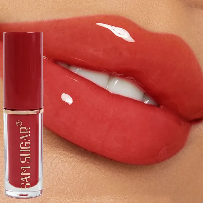 Batom líquido de longa duração, brilho labial hidratante, à prova d'água, copo antiaderente, mini brilho labial, maquiagem cosmética