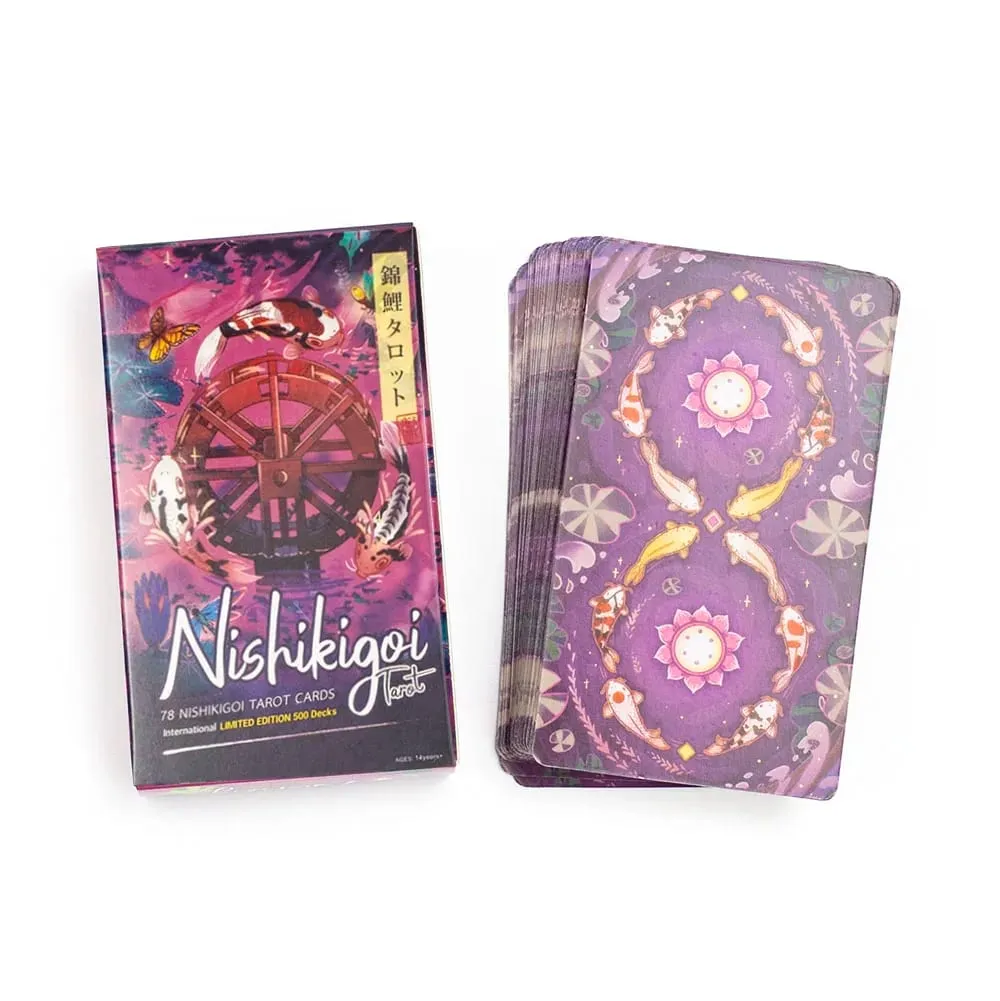 Nishikigoi Tarot 78pcs 10.3*6cm English Version Divination Board Games Kit Party Astrology Cards Oracle