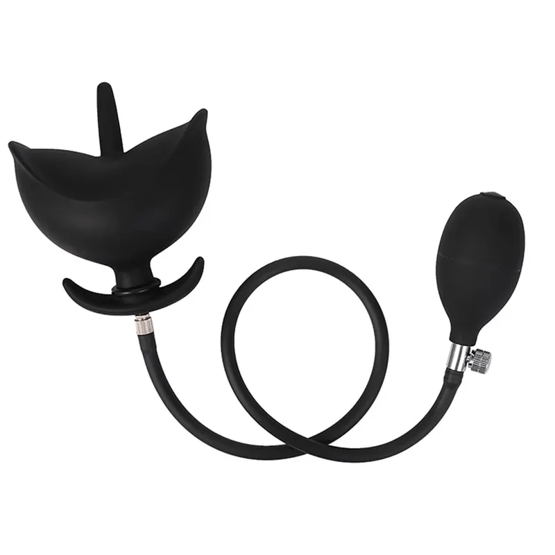 Expansor anal de flor 3d, plugue anal inflável para treinamento, plug anal, dilatador de bunda anal, brinquedo sexual de próstata para homens e mulheres