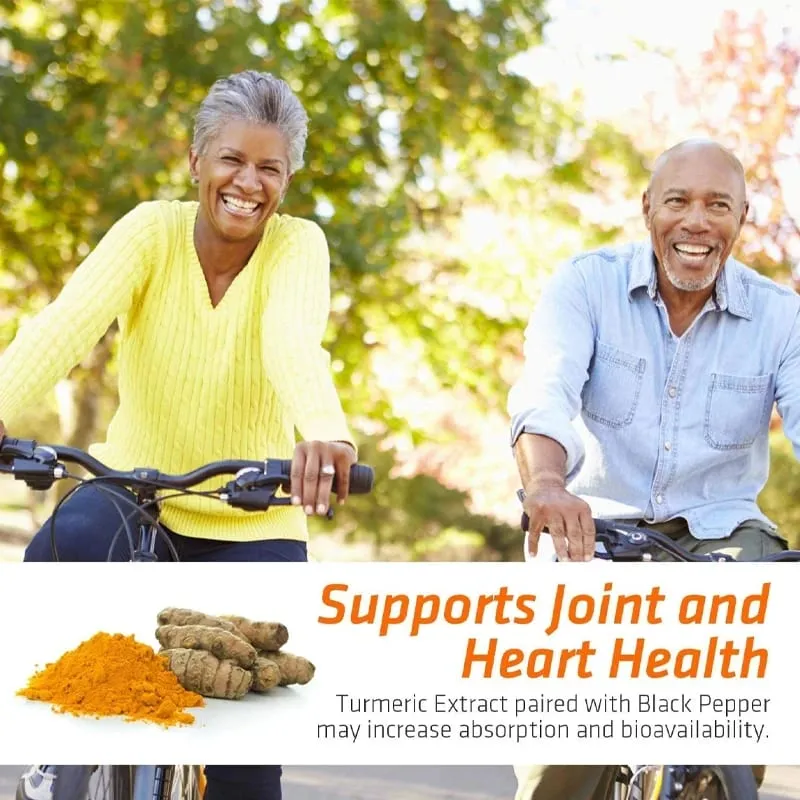 Curcumin Capsules Natural Joint Support with Black Pepper - Relieve Joint Pain