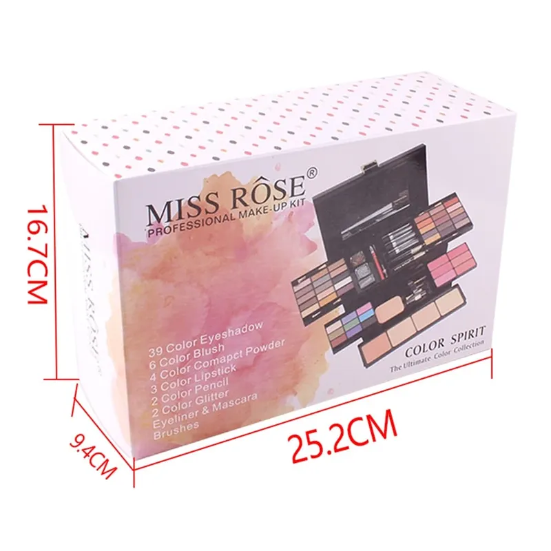 Kit comestic multifuncional, conjunto de pincéis de maquiagem para sombra, batom, paleta de maquiagem profissional, caixa artística — image 7