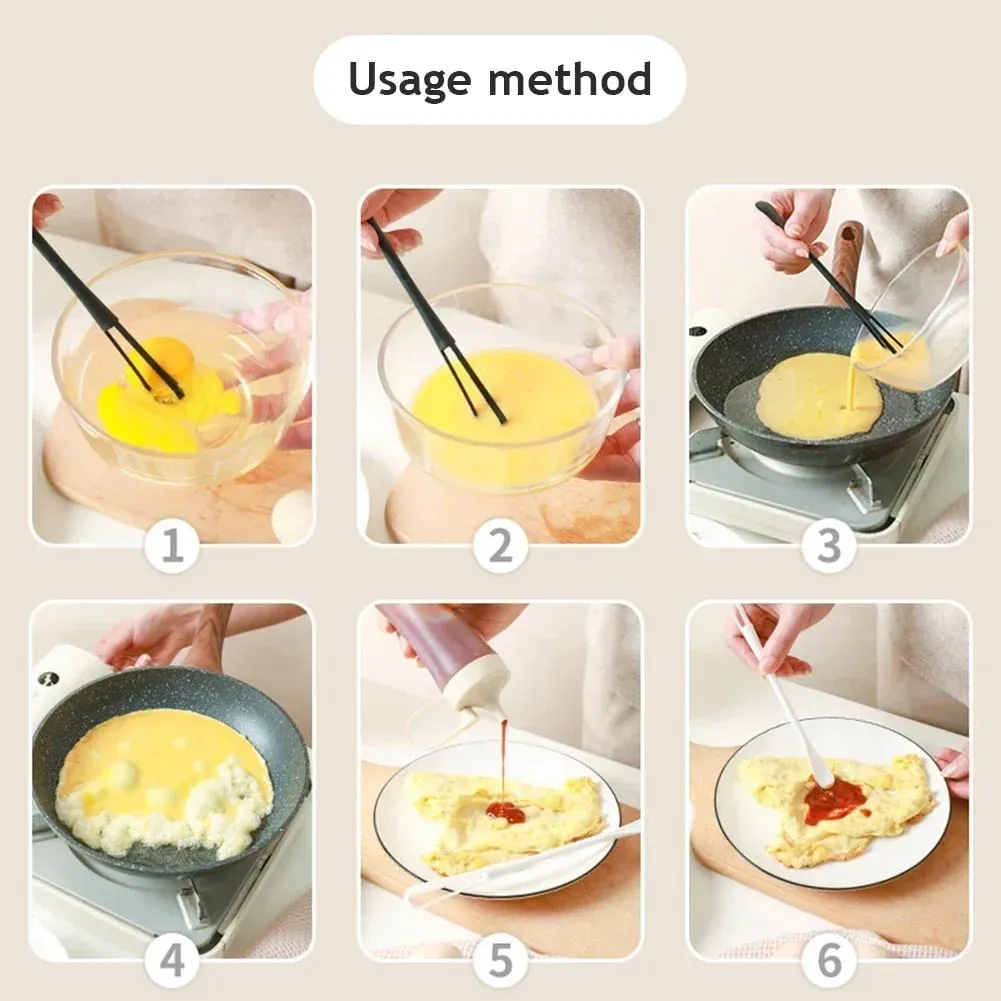1pc batedor de ovo plástico multifuncional mini mão batedor de ovo utensílio de cozinha com colher de chá ferramentas de cozimento de ovo creme mexendo vara