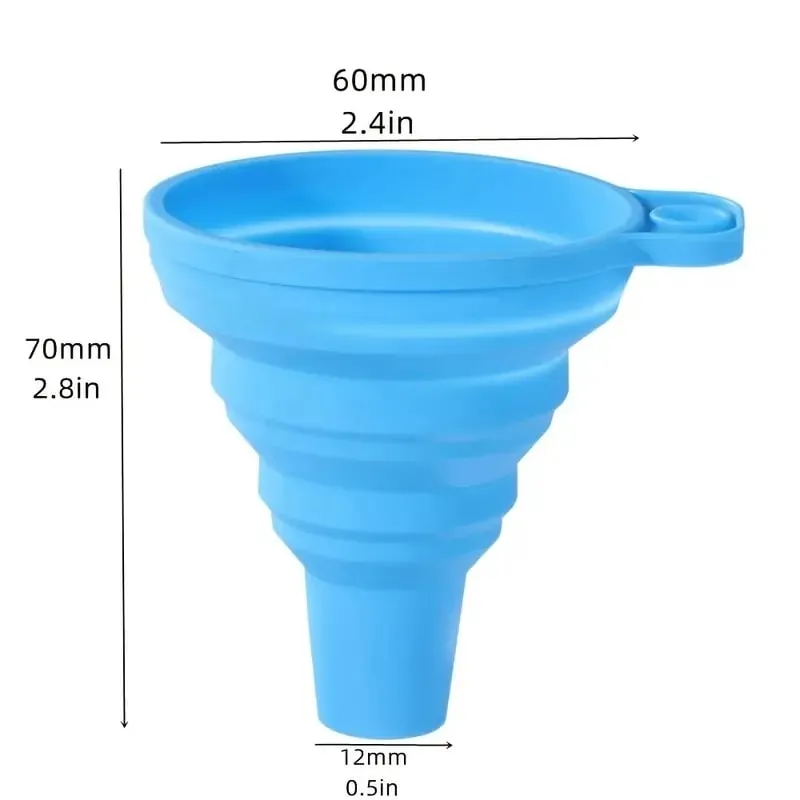 Funil dobrável de silicone multifuncional portátil mini cozinha retrátil vazamento óleo doméstico dispensador líquido utensílios cozinha