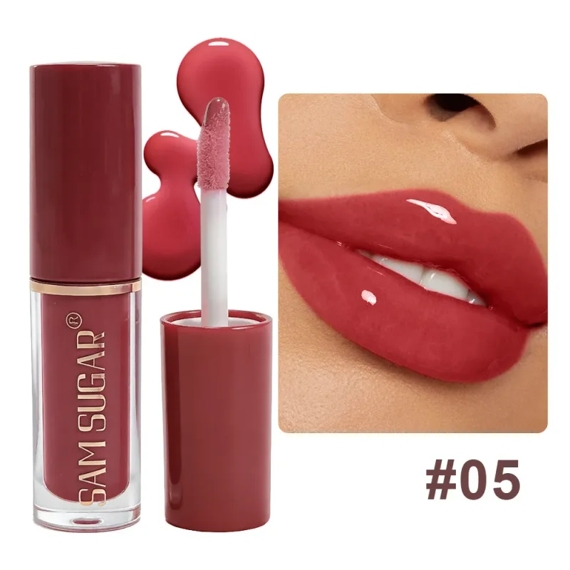 Batom líquido de longa duração, brilho labial hidratante, à prova d'água, copo antiaderente, mini brilho labial, maquiagem cosmética