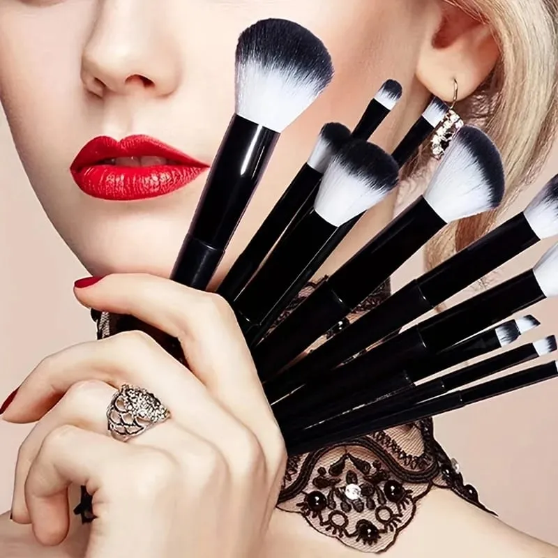 Conjunto de pincéis de maquiagem 13 peças, pincel sintético premium, base, pó, corretivo, sombra, blush, cosméticos, viagem
