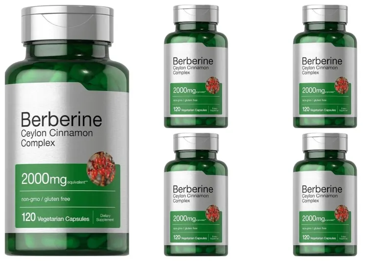 Berberine Ceylon Cinnamon Complex 2000mg Cápsulas vegetarianas Não-OGM Suplemento diário de bem-estar sem glúten para adultos 120 contagens
