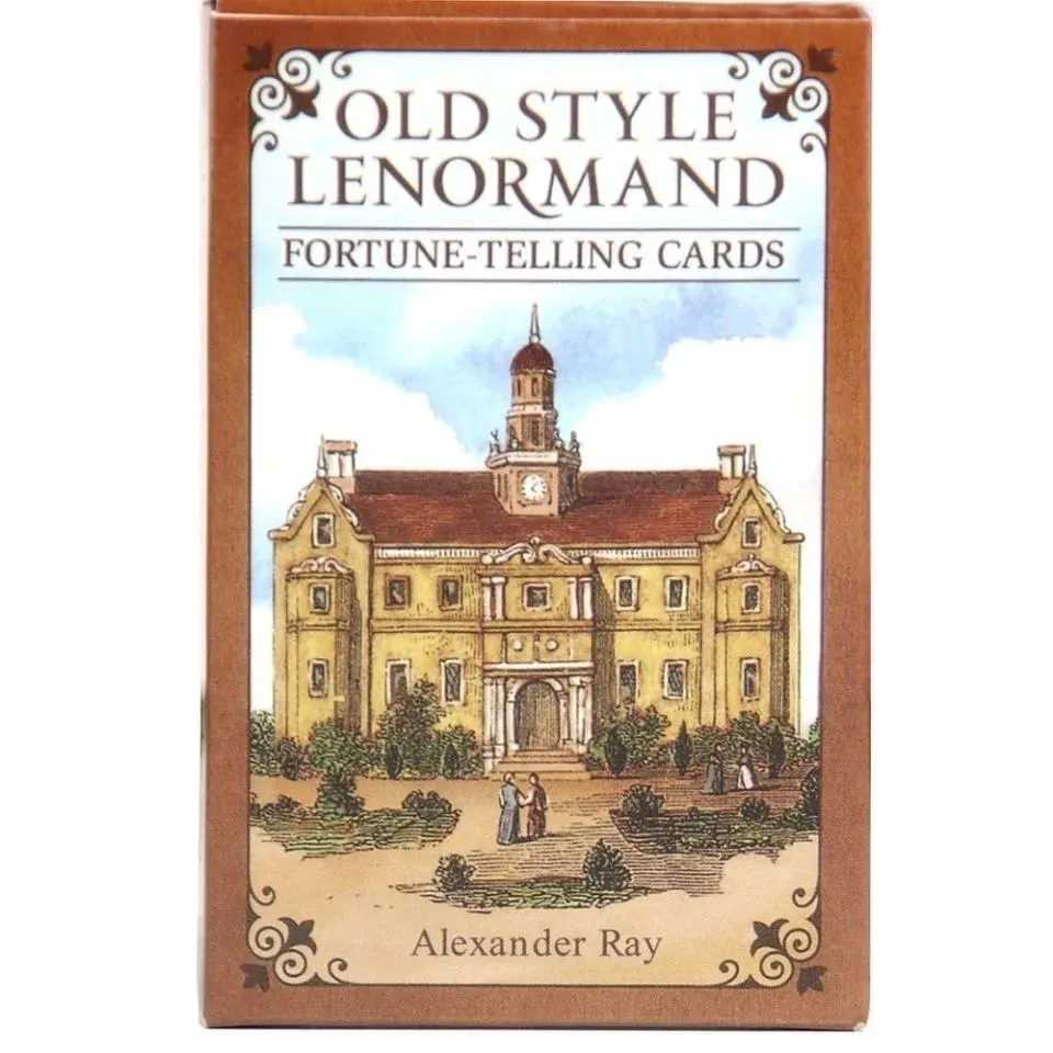 Cartas de adivinhação do estilo antigo lenormand, versão em inglês, baralho de 38 oracle, adivinhação, destino, jogos de tabuleiro, cartas de jogar