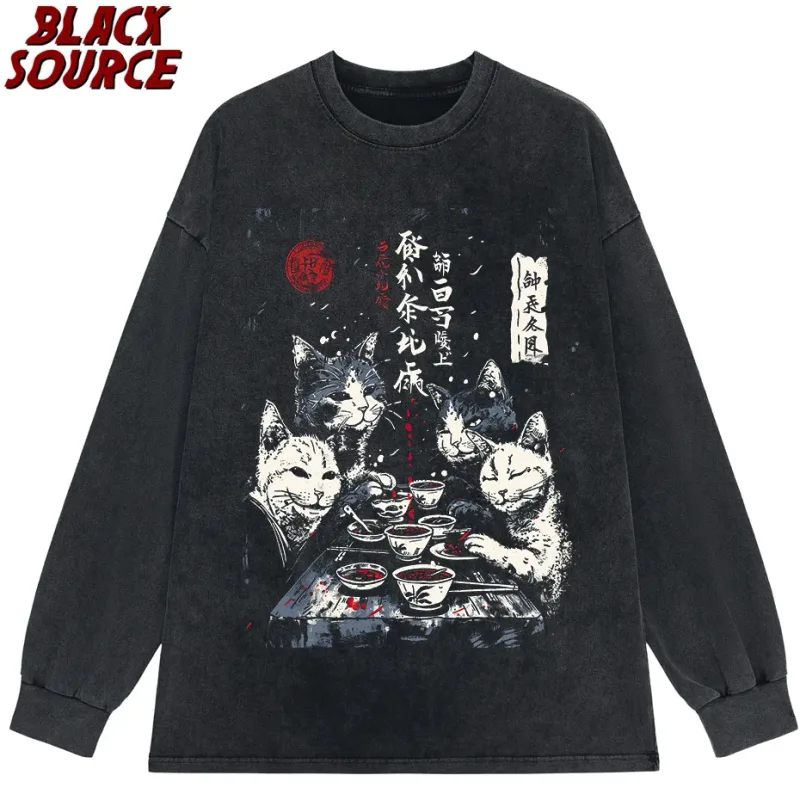 T078 Cute Cartoon Cow Print Hoodie, Washed Neutral Style Pullover Sweatshirt, Fashion Trend Casual Streetwear Daily Wear