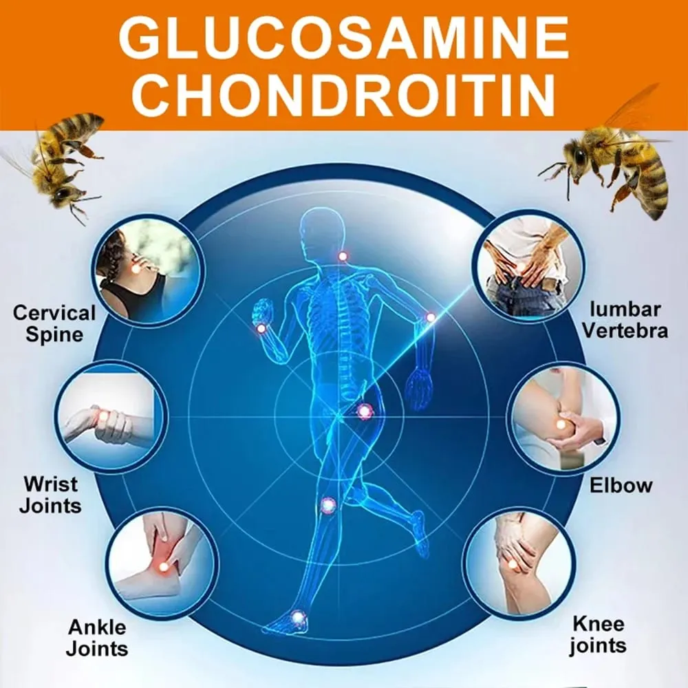 Suplemento de Glucosamina Condroitina MSM e Cúrcuma - Suporte para Cartilagem e Saúde Articular e Flexibilidade Cápsulas Não OGM