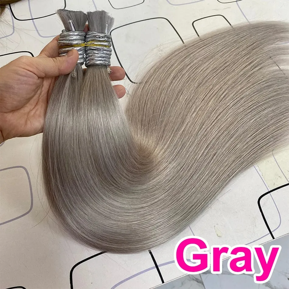 No Weft Virgin Bulk Human Hair Human Hair For Braiding 100% Unprocessed Human Hair Bulk Extensions Brazilian Natural Boho Braids