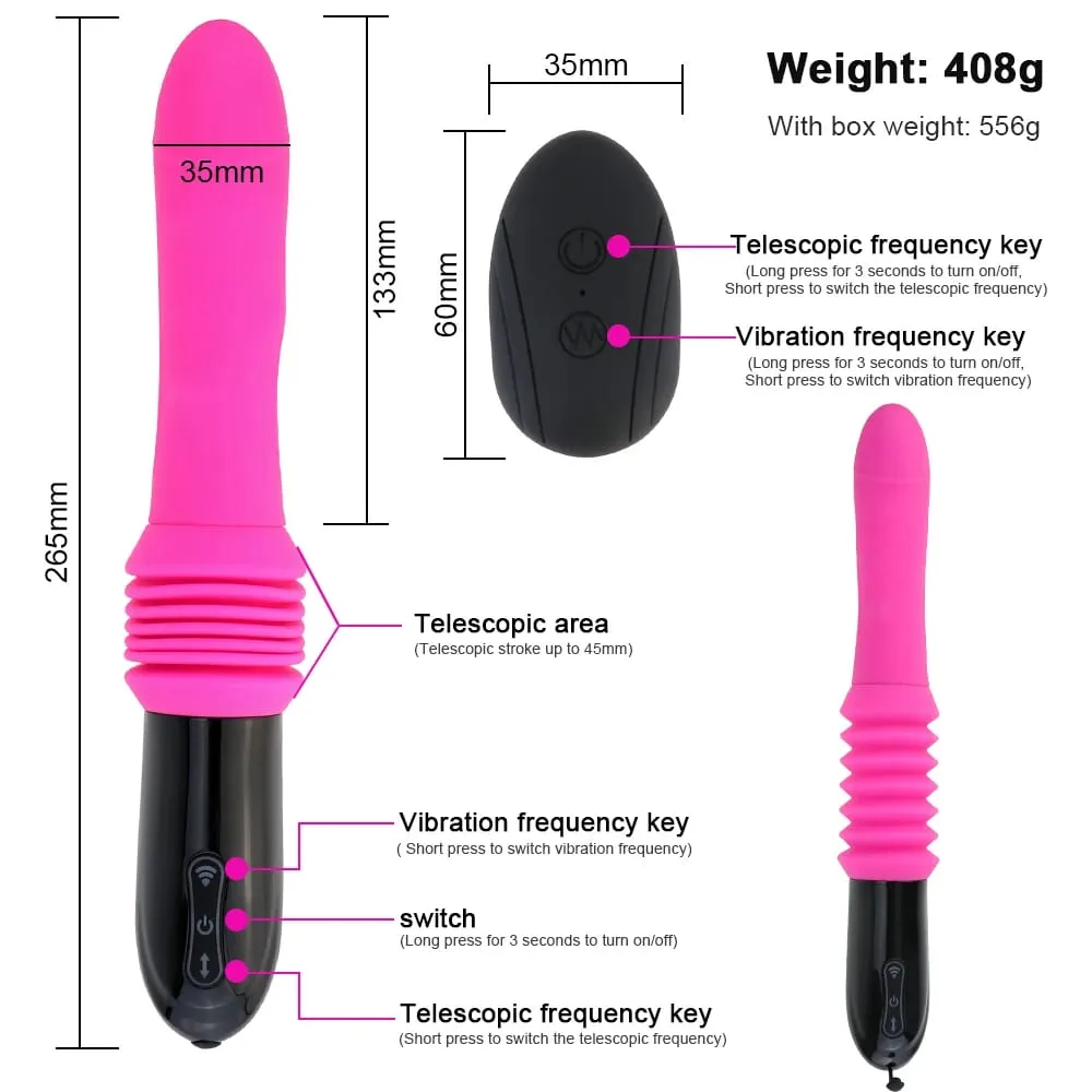 Vibrador telescópico vibrador automático para cima massageador ponto g empurrando buceta retrátil vibrar brinquedos sexuais de tamanho grande para mulheres
