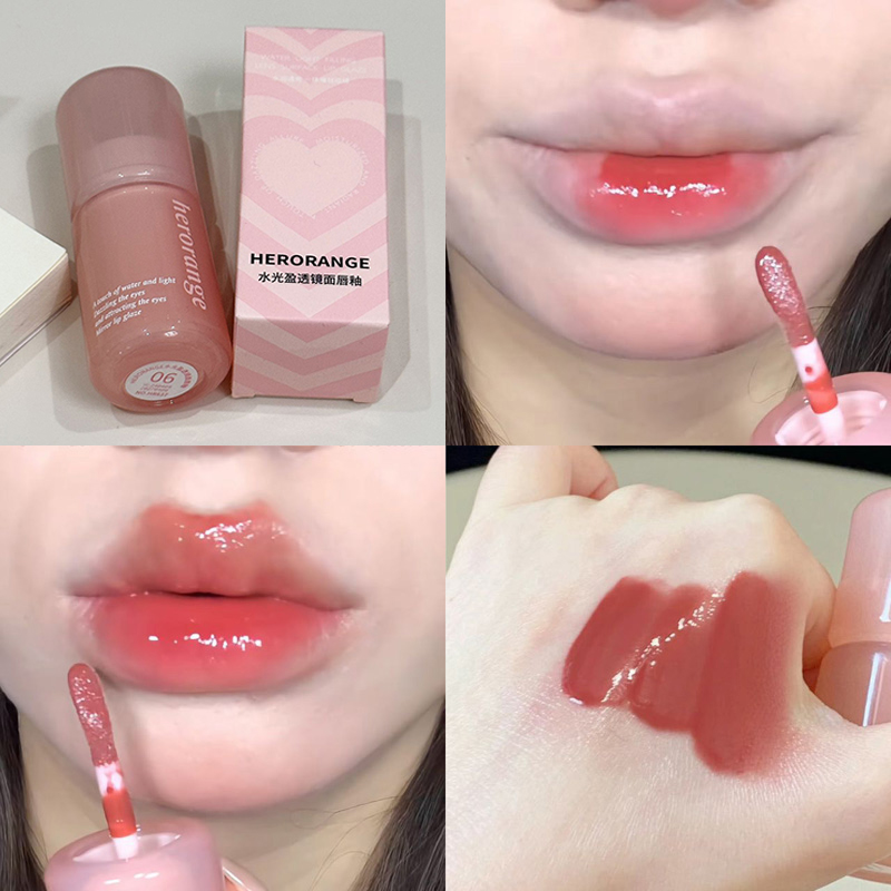 Espelho água brilho labial cristal geléia batom hidratante plumping hidratante colorido lábio matiz lábios cuidados maquiagem beleza
