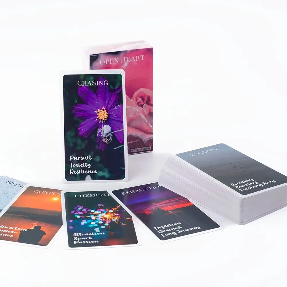 Baralho de corações escondidos segredos oracle 10.3*6cm, cartas de situações, baralho de chama gêmea brilhante, sentimentos, baralho de mensagens, 78 cartas — image 2