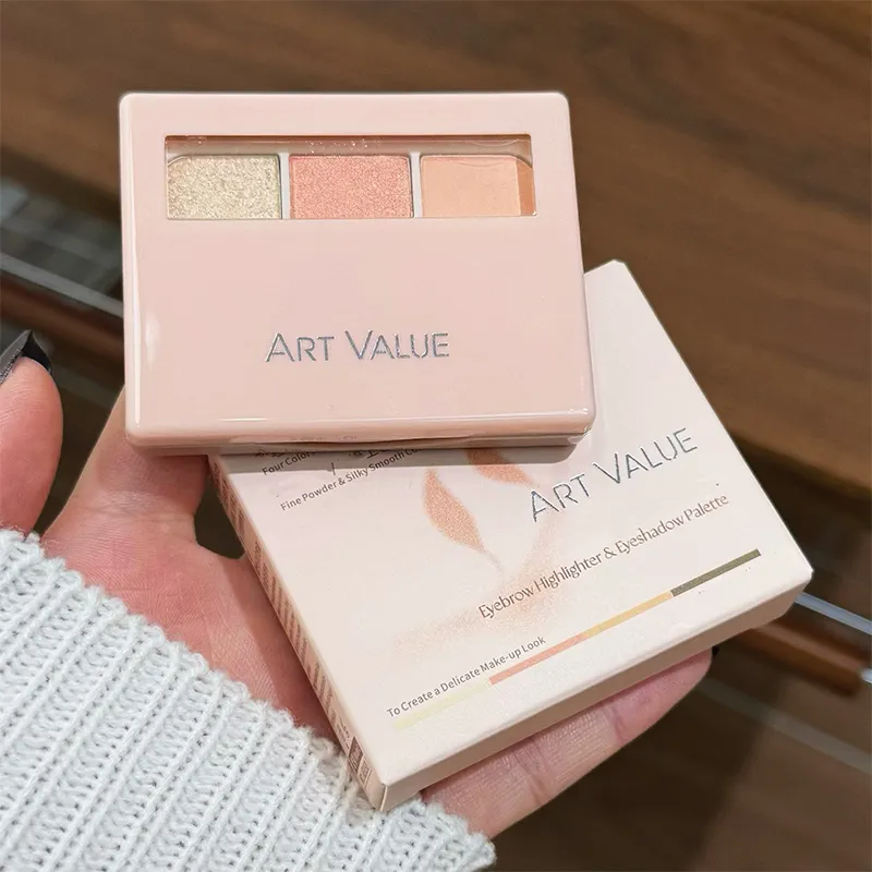VALOR DA ARTE Paleta de sombras peroladas maquiagem duradoura glitter fosco sombra de olho brilho contorno destaque sombra cosméticos